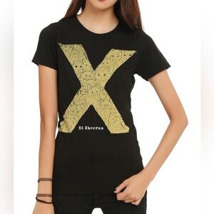 Ed Sheeran X Cats T-Shirt Fitted black concert Tshirt
